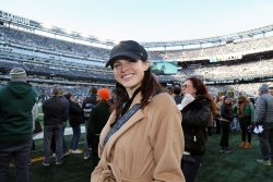 Alexandra Daddario -  attends the Miami Dolphins v New York Jets Black Friday game at MetLife Stadium in East Rutherford, NJ November 24, 2023