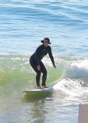 Leighton Meester - hits the waves for a bit of surfing with her husband in Malibu, California | 12/15/2020