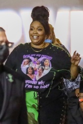 Lizzo - Arrives at Harry Styles' Love On Tour concert at The Forum in Los Angeles, November 19, 2021