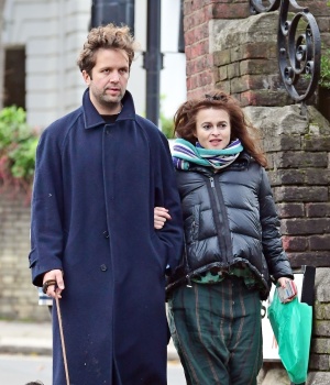Helena Bonham Carter - Looks in great spirits while pictured out with partner Rye Dag Holmboe and son in North London, November 15, 2020