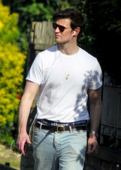 Matt Smith - goes for a walk on a sunny afternoon in London, April 9, 2020