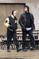 Chloë Sevigny - And her husband are dressed up for the cold weather as they take a walk together in New York, March 14, 2023