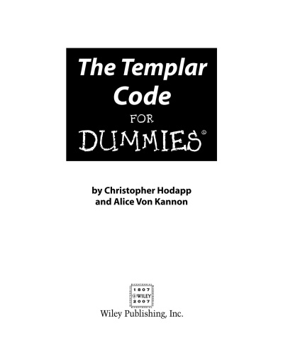 The Templar Code For Dummies