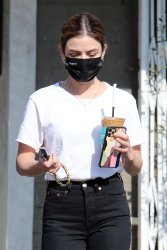 Lucy Hale - Makes a morning coffee run in Los Angeles February 10, 2021