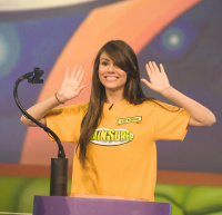 Victoria Justice - Appears on Nickelodeon's 'Brain Surge' at Hollywood Center Studios, 03/23/2009