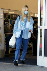 Lily James - Goes blonde for her upcoming new character as she stop by a CVS Pharmacy to pick up some essentials in Los Angeles, April 12, 2021