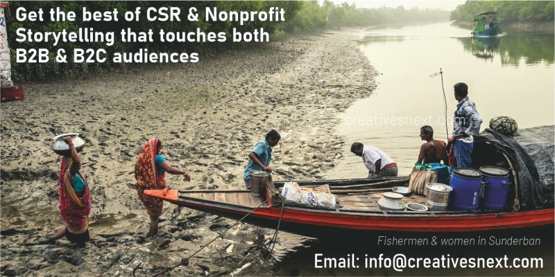 image of some fisher men and women preparing for fishing in sunderban