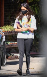 Nina Dobrev - Leaving a plant nursery in Los Angeles April 6, 2021