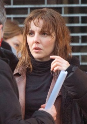 Ophelia Lovibond - Filming scenes for a new series call 'Princess' in Belsize Park in London, January 23, 2021