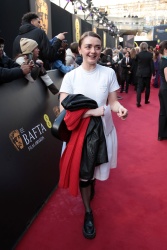 Maisie Williams - attends the EE BAFTA Film Awards at The Royal Festival Hall - London, England - February 18, 2024