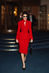 Kendall Jenner - Leaving the Ritz Hotel in ravishing red - Paris, France - March 8, 2024