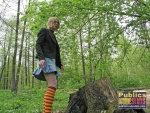 Upskirt and tit flashing on a walk with Minerva  DirtyPublicNudity 