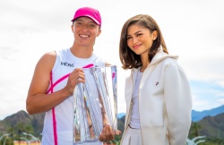 Zendaya - congratulates BNP Paribas Open winner Iga Swiatek, Indian Wells CA - March 17, 2024