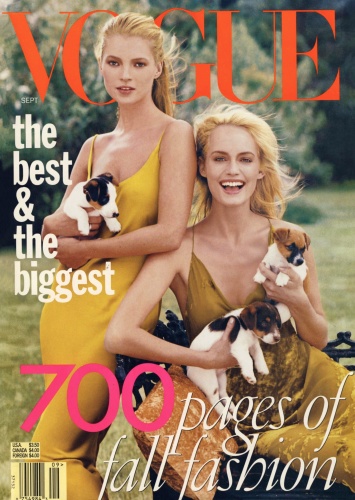 US Vogue September 1996 : Kate Moss & Amber Valletta by Steven