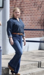 Amy Schumer - At “Alpaca” Filming Set in New York 04/22/2024
