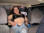 DirtyPublicNudity Alisa changing in the car and showing her tits