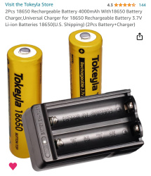SureFire 18650 Li-Ion Rechargeable Battery with Charging