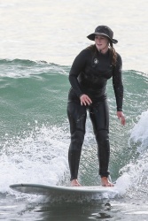 Leighton Meester - spotted on a solo surf session in Malibu, California | 12/27/2020