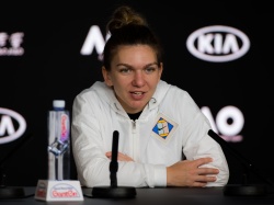 Simona Halep - talks to the press during Media Day ahead of the 2019 Australian Open at Melbourne Park in Melbourne, 15 January 2019
