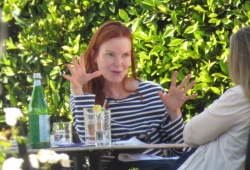 Marcia Cross - Makes a rare appearance as she dines out with a friend for lunch in Pacific Palisades, September 7, 2021