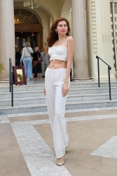 Blanca Blanco - In a Stylish House of CB Ensemble in Front of the Carlton in Cannes France 05/15/2024