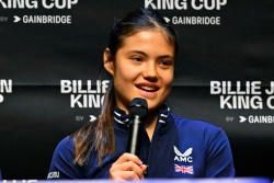 Emma Raducanu - Press conference prior to Billie Jean King Cup qualifier match - Le Portel, France - April 11, 2024