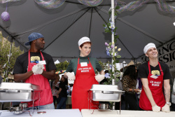 Aaron Carter - Los Angeles Mission Easter Meal - April 20, 2014