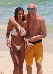Tina Kunakey & Vincent Cassel - Enjoy a beach day in Rio de Janeiro, January 7, 2022