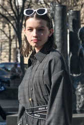 Ever Gabo Anderson attends the Miu Miu Womenswear Fall/Winter 2022/2023 show as part of Paris Fashion Week in Paris, France [03/08/2022]