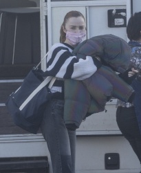 Phoebe Dynevor - Spotted on set for the first time to film 'A Beacon of Change' in Stoke-on-Trent, March 24, 2021