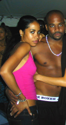 Aaliyah - At a BBQ in the Hamptons on July 2, 2000