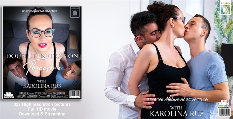 Karolina Rus, Mark Zane, Nikki Nuttz - A double penetrating threesome with two young guys and MILF Karolina Rus 1080p