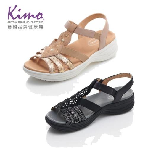 【Kimo 德國品牌健康鞋】波西米亞民族風涼鞋 女鞋(淺棕 KBJSF150035)