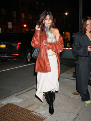 Emily Ratajkowski - Heading out for dinner with a friend in New York February 5, 2024