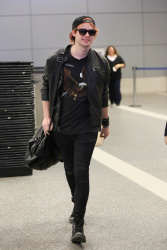 Michael Clifford - LAX Airport in Los Angeles on February 2, 2015