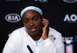 Sloane Stephens - talks to the press during Media Day ahead of the 2019 Australian Open at Melbourne Park in Melbourne, 16 January 2019
