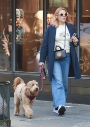 Busy Philipps - Out walking her dog Gina on President’s Day in Manhattan’s West Village neighborhood, February 20, 2023