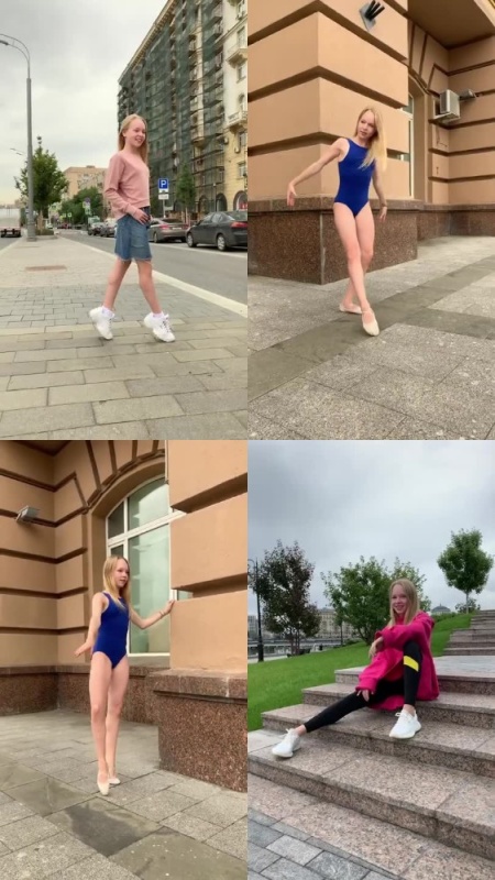 681 Video Gymnasts, flexible girls in leotards dance and train for you