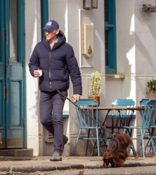 Tom Hiddleston - Out for a dog walk in London, March 13, 2023