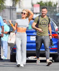 Sharna Burgess & Brian Austin Green - Leaves rehearsals for Dancing With The Stars in Los Angeles, September 29, 2021