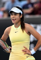 Emma Raducanu - Loses her second round match in three sets to Yafan Wang on Day 5 of the Australian Open - Melbourne, Australia - January 18, 2024