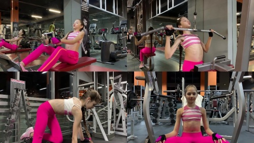 784 Video Gymnasts, flexible girls in leotards dance and train for you