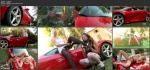 Foot frenzy on a Ferrari! Video with Danielle Maye & Krystal Webb