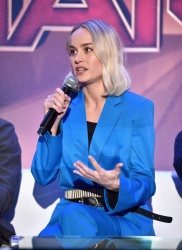 |MQ| Brie Larson at Marvel Studios' 'Captain Marvel' Global Junket Press Conference, LA | February 22, 2019