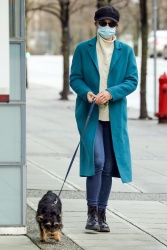 Lili Reinhart - Walking her dog in Vancouver February 6, 2021