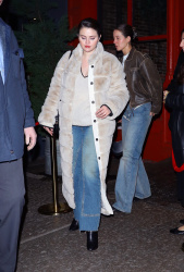 Selena Gomez - Headed to dinner in a fur coat and black boots, New York City - March 14, 2024