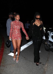 Chloe & Halle Bailey - Leave the Live Nation party during Grammy weekend in Los Angeles, February 4, 2023