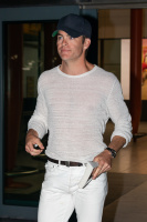 Chris Pine - Spotted dressed head to toe in white arriving in from Tel Aviv to Heathrow Airport in London, May 1, 2018