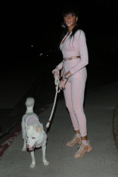 Winnie Harlow - seen on a late night stroll with her dog in Los Angeles, California | 02/01/2021