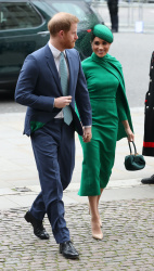 Meghan Markle & Prince Harry - Arriving at the Commonwealth Service at Westminster Abbey, London, March 10, 2020